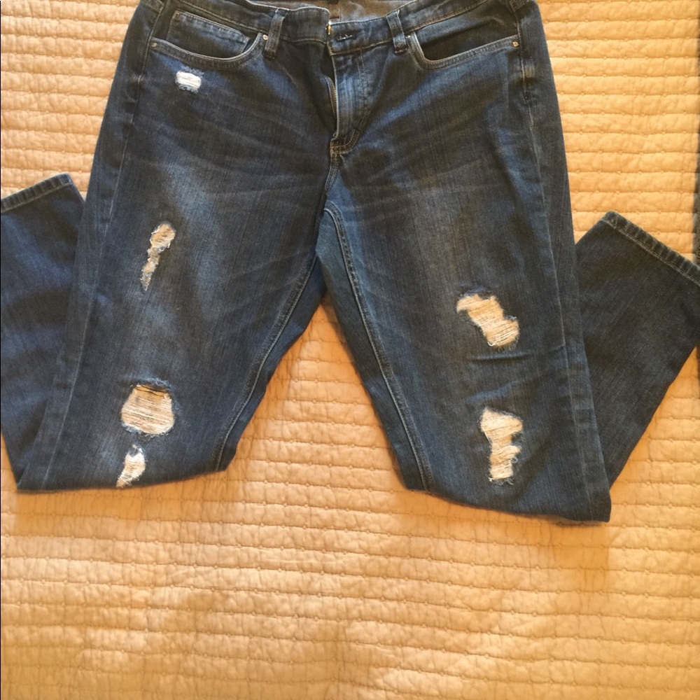 WHBM Girlfriend cropped jeans